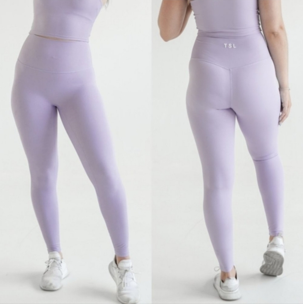 𝅺TSL Ari Mochi Purple Pastel Ultra High Waisted Lilac Leggings Squat Proof NWT